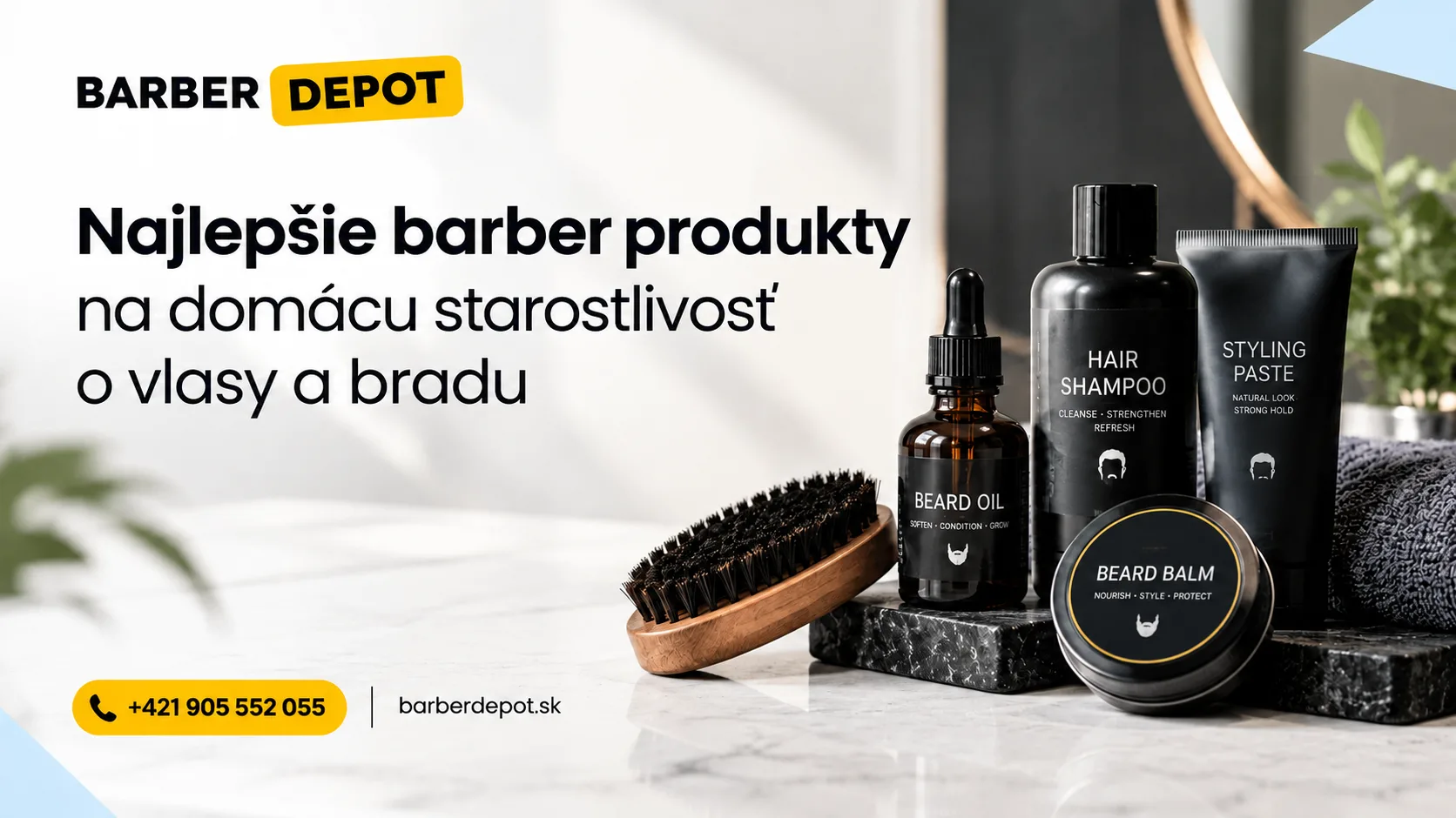 Najlepšie barber produkty na domácu starostlivosť o vlasy a bradu – šampón, stylingová pomáda, olej a balzam na bradu