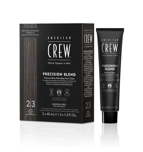 American Crew farby na vlasy a bradu Precision blend Hair Color 2-3, 3x40 ml