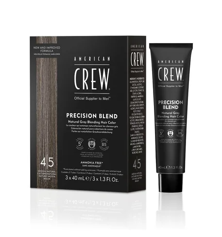 American Crew farby na vlasy a bradu Precision blend Hair Color 4-5, 3x40 ml