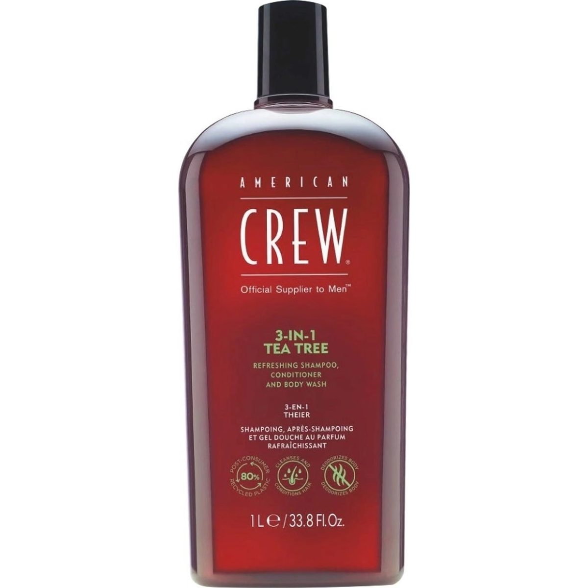 American Crew šampón 3in1 Tea tree shampoo, conditioner, body wash, 1000 ml