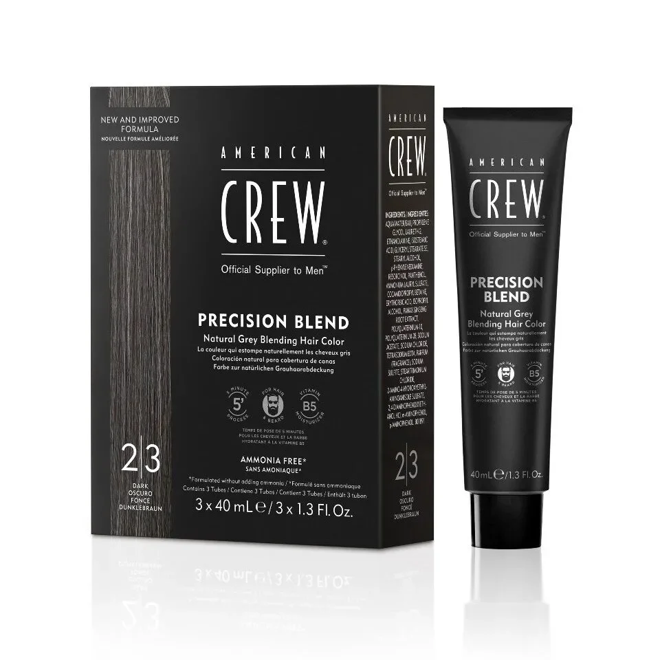 American Crew farby na vlasy a bradu Precision blend Hair Color 2-3, 3x40 ml