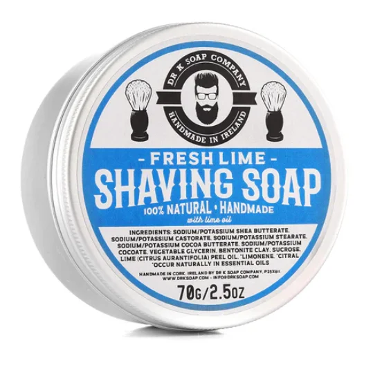 Dr K Soap Mydlo na holenie Shaving Soap Fresh Lime, 70g