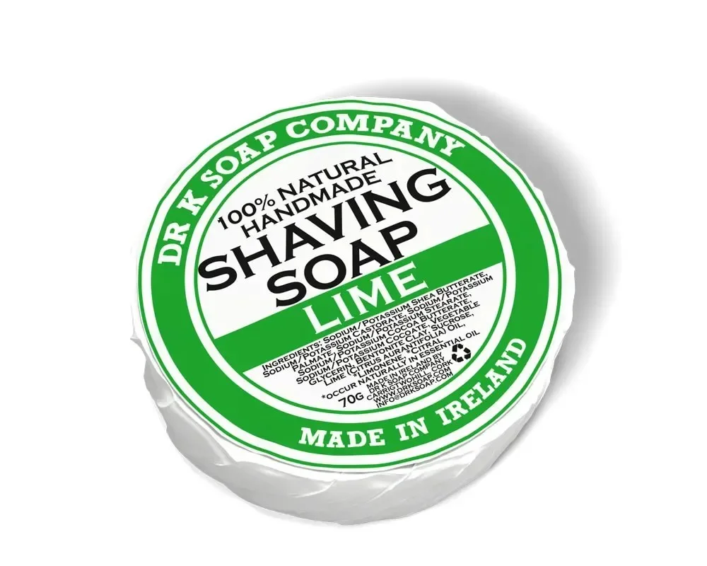 Dr K Soap Mydlo na holenie Shaving Soap Lime, 70 g