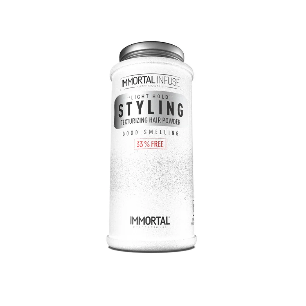 Immortal Púder na vlasy Styling Powder light hold (White), 30 g