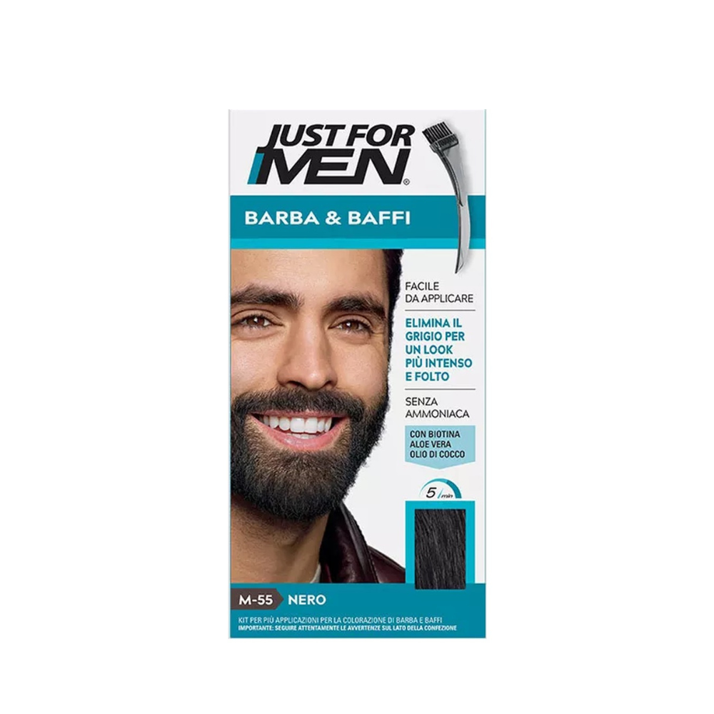 Just For Men farba na bradu a fúzy M55 čierna – krytie šedín 28g