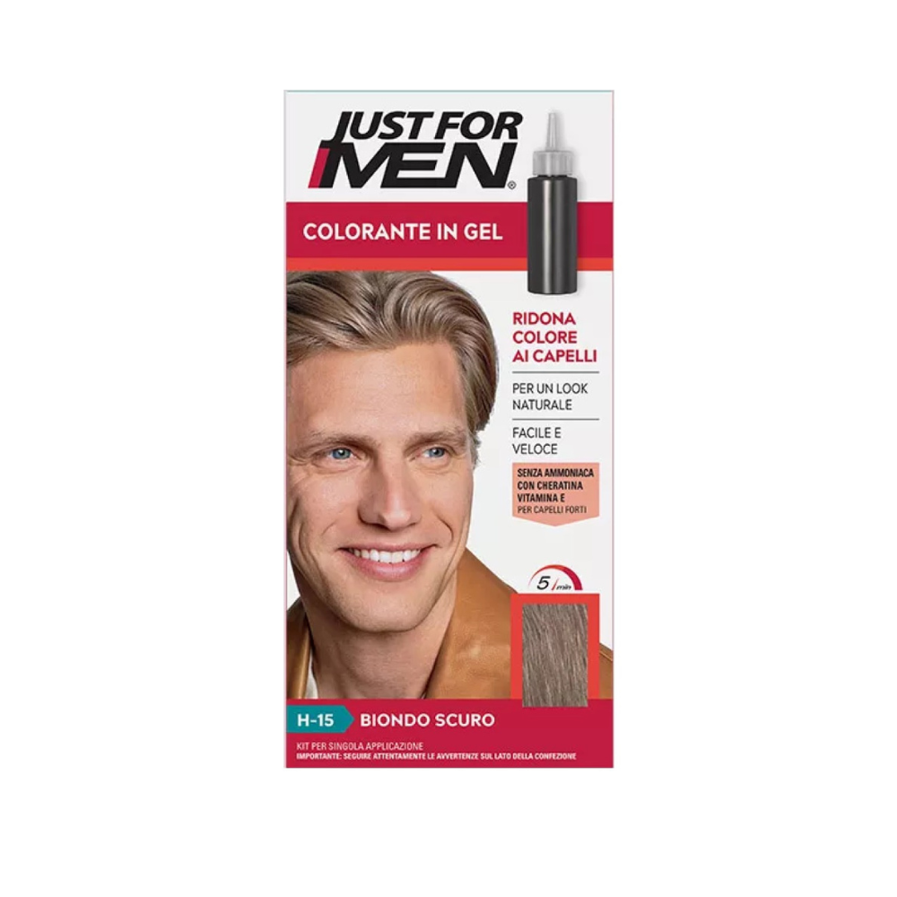 Just For Men H-15 farba na vlasy pre mužov tmavá blond – krytie šedín