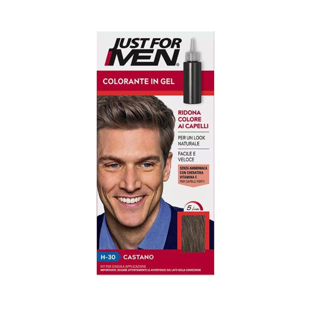 Just For Men H-30 farba na vlasy pre mužov gaštanová – krytie šedín