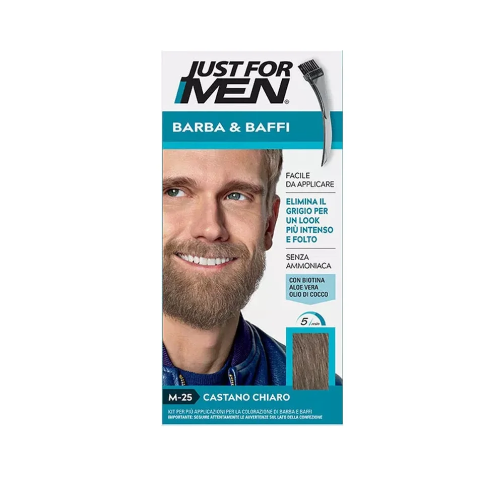 Just For Men farba na bradu a fúzy M25 prírodná svetlohnedá – krytie šedín 28g