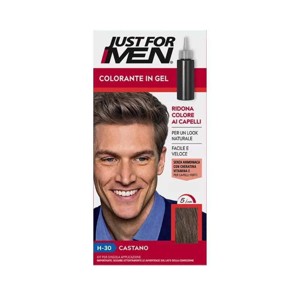 Just For Men H-30 farba na vlasy pre mužov gaštanová – krytie šedín