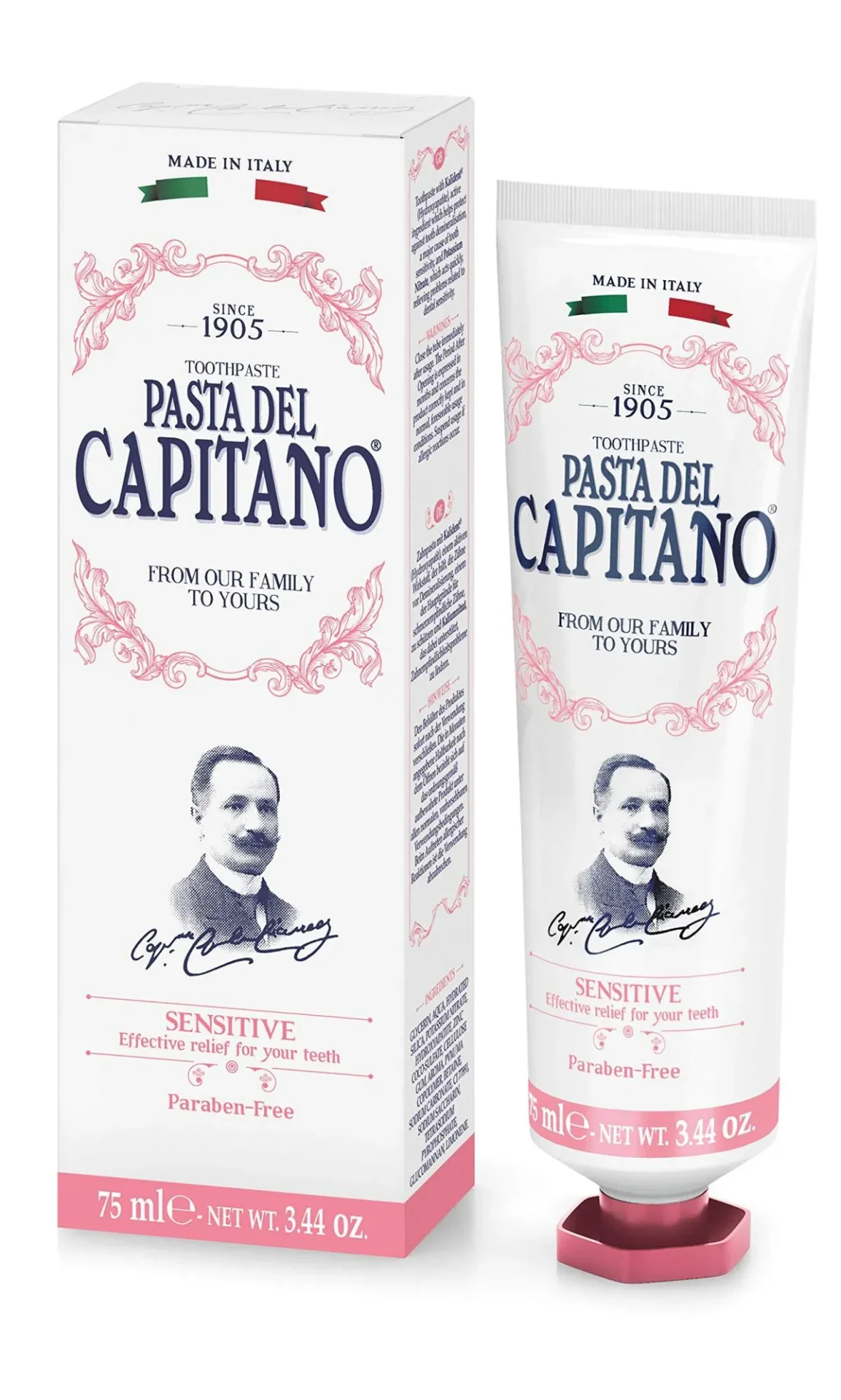 0375F02 Pasta Del Capitano 1905 zubná pasta Sensitive 75 ml.