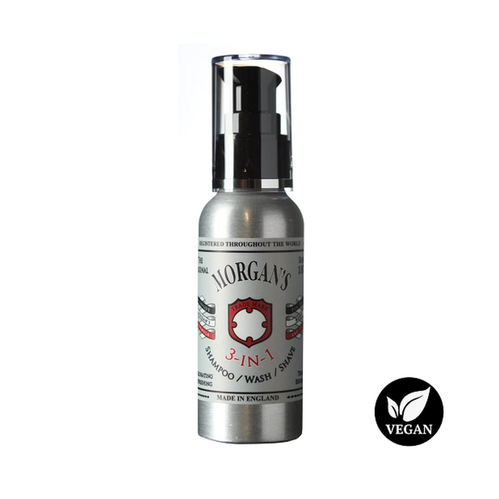 Morgan's Šampón, umývanie, holenie, 3in1 Shampoo, Wash, Shave, 100 ml
