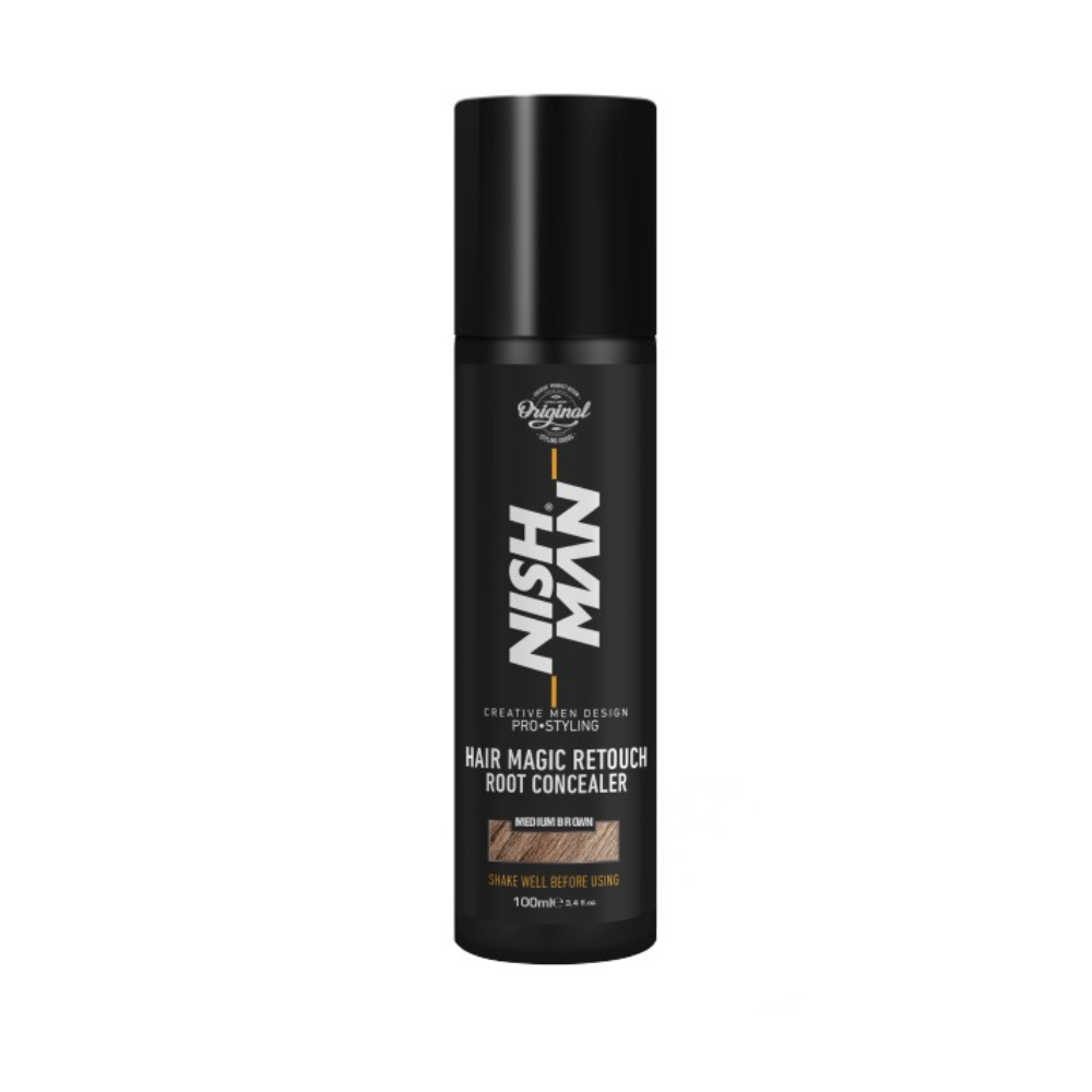 Nishman korektor farby na vlasy Root Concealer Medium Brown 100ml