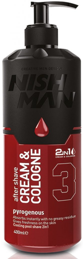 Nishman krém a kolínska voda po holení 2v1 Pyrogenous 400ml