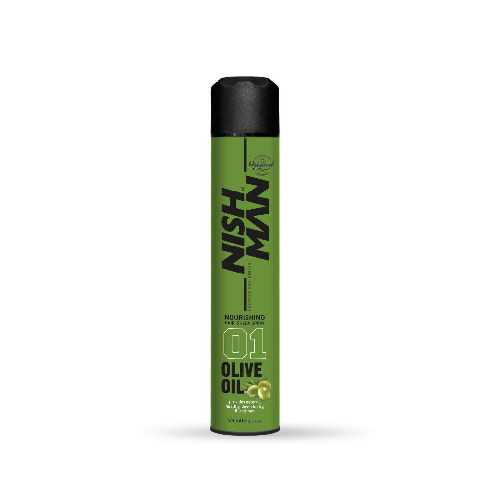 Nishman lak na vlasy Styling Spray Olive Oil Sheen 400ml