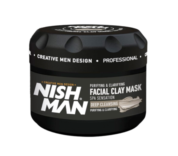 Nishman Face Clay Mask je hĺbkovo čistiaca maska na tvár, ktorá odstraňuje nečistoty a mastnotu a zanecháva pleť sviežu a čistú.