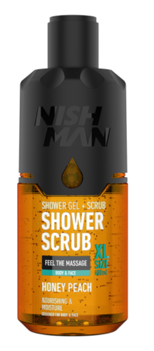 Nishman Sprchový gél Shower Gel Honey Peach 480 ml.