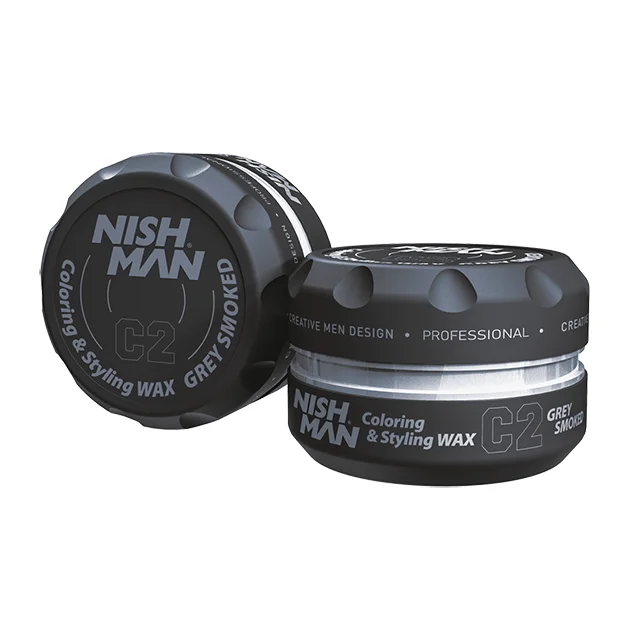 Nishman vosk na vlasy Hair Coloring Wax C2 Grey Smoked – 100g