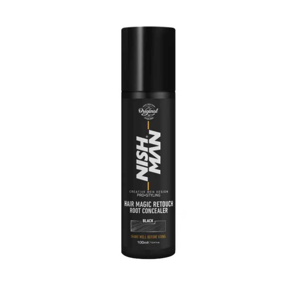 Nishman korektor farby na vlasy Root Concealer Black 100ml