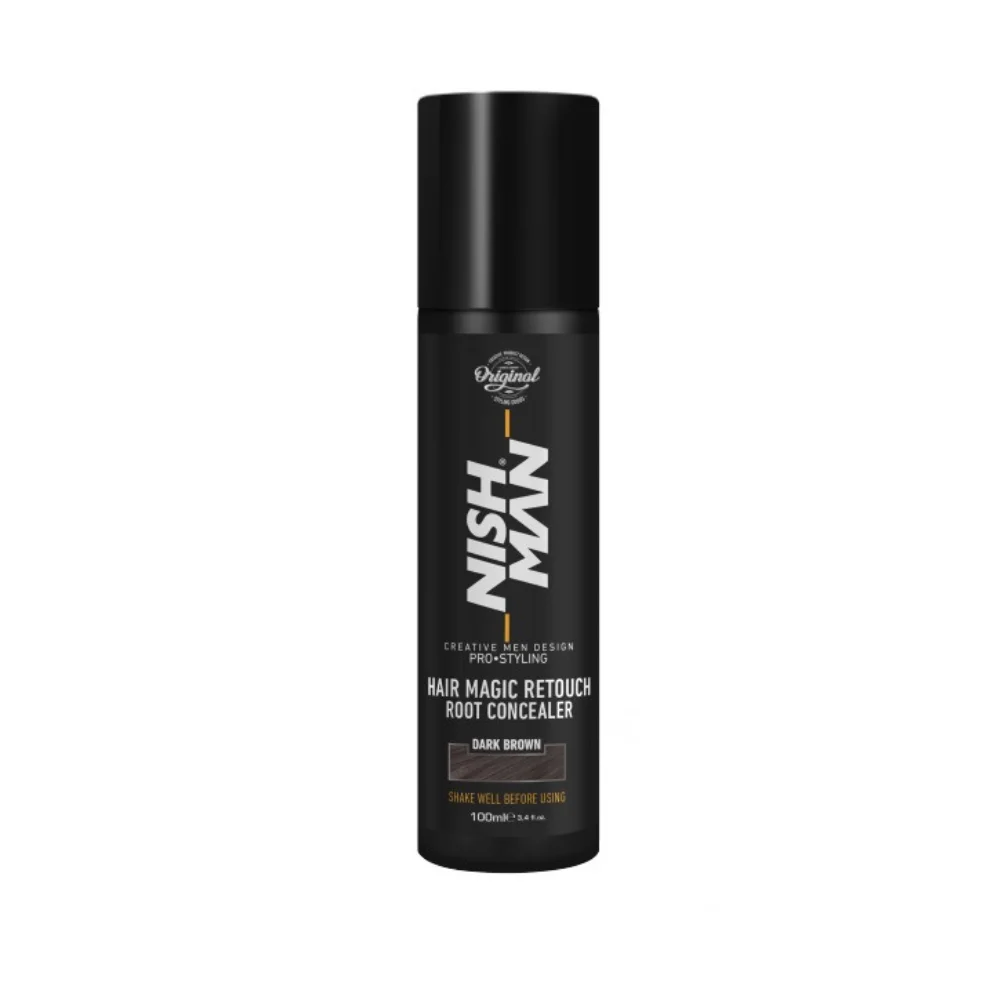 Nishman korektor farby na vlasy Root Concealer Dark Brown 100ml