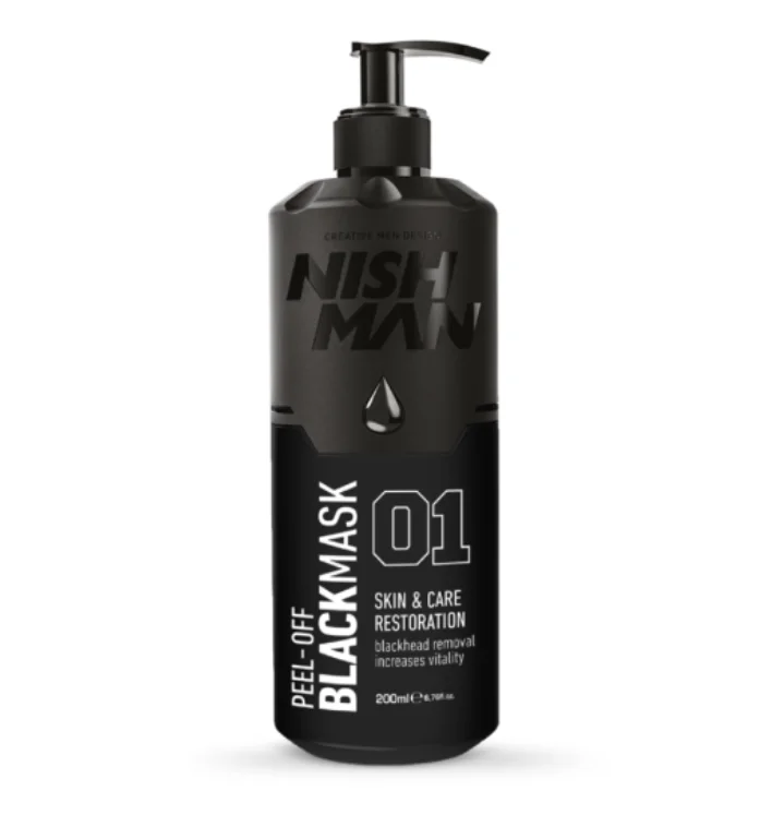 Nishman čierna pleťová maska Black Peel off Mask Black 200ml