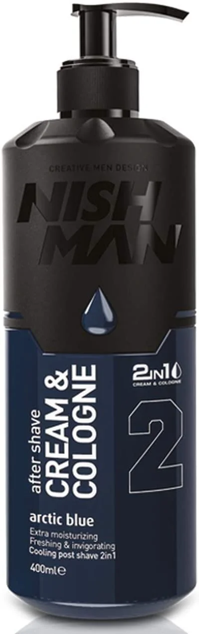 Nishman krém a kolínska voda po holení 2v1 Arctic Blue 400ml