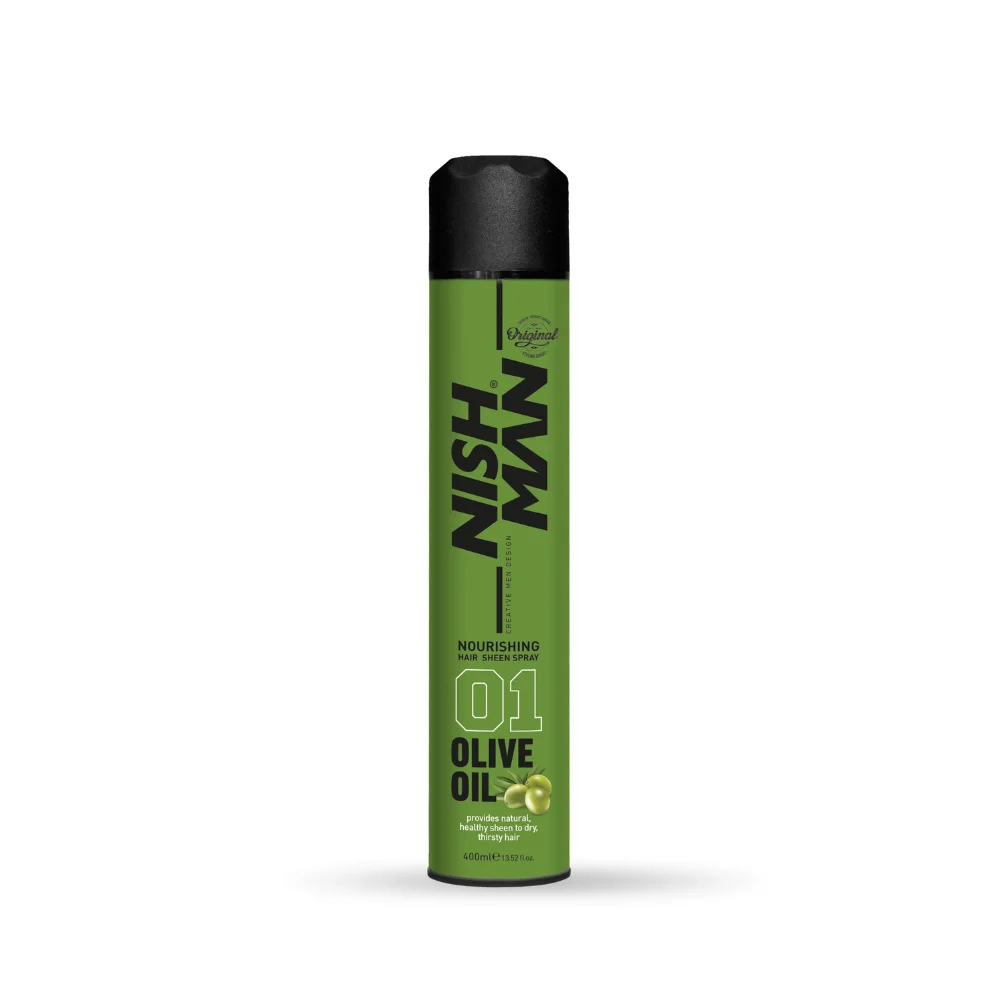 Nishman lak na vlasy Styling Spray Olive Oil Sheen 400ml