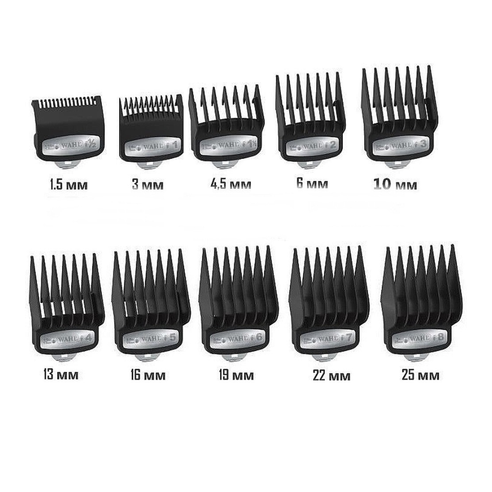 Wahl súprava hrebeňov 1,5-25mm
