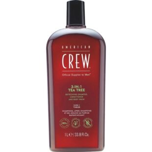 American Crew šampón 3in1 Tea tree shampoo, conditioner, body wash, 1000 ml